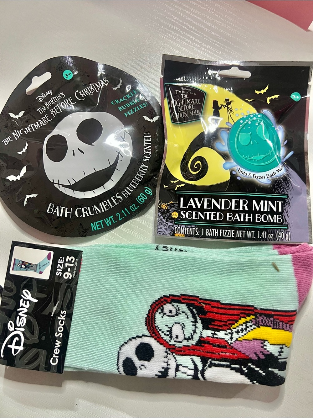 Disney The Nightmare Before Christmas Lavender Mint Scented Bath Bomb - Mint